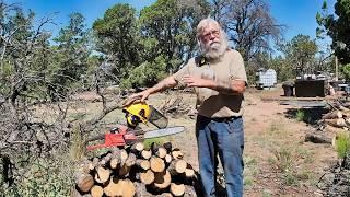 Cutting Firewood on the Road Milwaukee M18 Chainsaw for Van Life