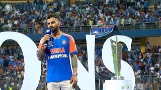 virat kohli interview today at wankhede stadium  wankhede stadium virat kohli interview  Virat