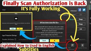 Finally Scan Authorization is Back Pubg New Features  How to Use Scan Authorization & Login Explain