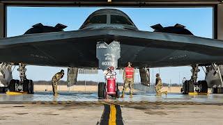 A Day with U.S. Air Forces Cutting-edge Stealth Bomber B-2 Spirit