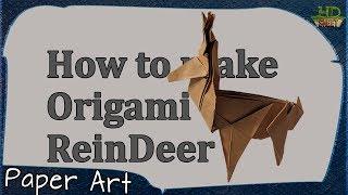 How to make Reindeer Origami  Easy Handmade Deer Toy  Paper Art