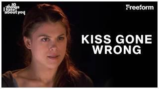 Kat and Patricks First Kiss Goes Wrong  10 Things I Hate About You  Freeform