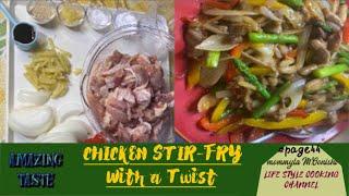 HOW TO COOK CHICKEN STIR-FRY WITH A TWIST @mommymoonishi5540 LIFE STYLE COOKING CHANNEL