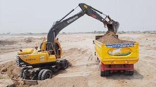 excavator loading tractor trolley and Dumper truck video #excavator #Tractortrolley #Dumptruck