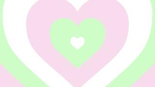   Spring Pastel Pink and Green Heart Tunnel Animation Royalty Free Background