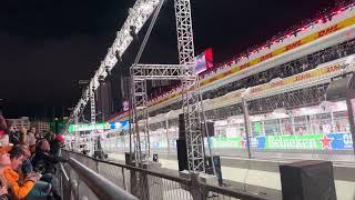 Formula 1 race on the Las Vegas strip Live Final lap view from the finish line 50 laps