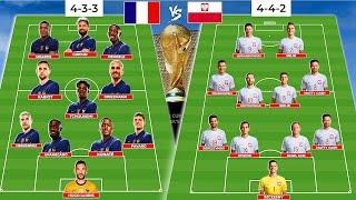 France vs Poland  Potential Lineup 2022 World Cup ROUND OF 16