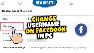 How to Change Username on Facebook  PC  2024  FB Username Change