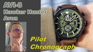 AVI-8 Hawker Hunter Avon 44mm Charcoal Green Pilot Watch