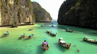 Pileh Lagoon Koh Phi Phi islands Krabi Thailand 2024 4K Drone video - Ko Phi Phi Lee