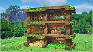 ️Minecraft  How To Build a Survival Set Wooden House - 마인크래프트 건축  야생 생존 세트 나무 집 만들기