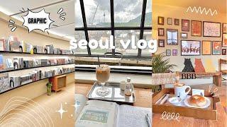  seoul vlog  hannam-dong café hopping bagels & churros comics reading room namsan tower views