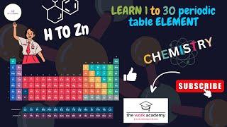 learn  1 to 30 periodic Table element  chemistry  class 11th   all classes  periodic table