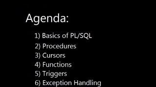 Learning PLSQL programming