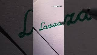 Let’s write the name Laziza beautifully  Satisfying calligraphy #handwriting #shorts #art