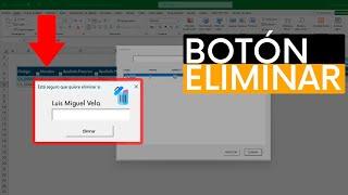 Programando el Botón Eliminar en Formulario VBA Eliminar con Contraseña