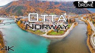 The Meeting of Otta and Lågen Rivers - Cinematic Drone Video Norway 4k