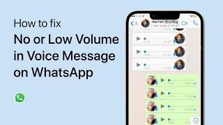 How To Fix WhatsApp Voice Message Problem on iPhone Low Volume No Sound