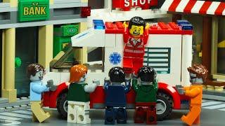 Lego City Prison Truck Zombie Escape Ambulance Attack