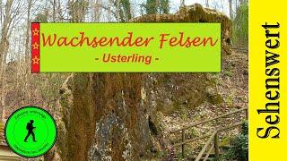 Naturwunder Wachsender Felsen bei Usterling. Die größte Steinerne Rinne Deutschlands.