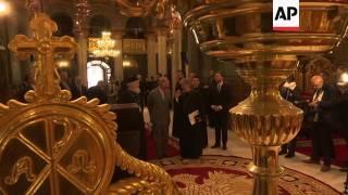 Charles meets Romanian Orthodox Church Patriarch Daniel and Princess Margareta