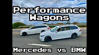 Wagon Weekend Modified BMW E61 and Mercedes E63 AMG