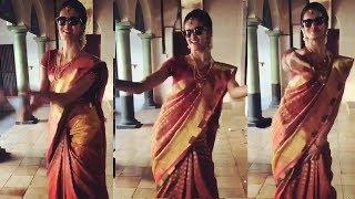 Beautiful Indian Girl Dancing in Saree