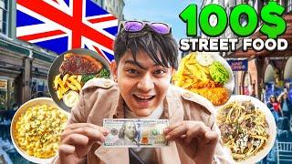 100$ Street Food challenge London THIS WAS Expensive