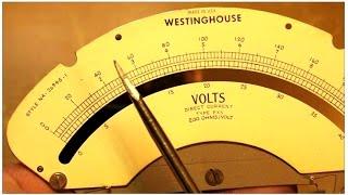 #0195 Big Analog Meters Teardown #1- Westinghouse Voltmeter & Wattmeter