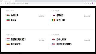 Schedule Standings Results FIFA World Cup Qatar 2022 All Football Soccer Matches for Day 6