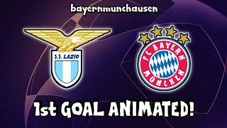 ️Lazio 1-4 Bayern first goal animated in 442oons version by me️