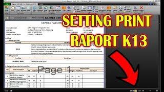 CARA SETTING PRINT SEBELUM CETAK RAPORT K13