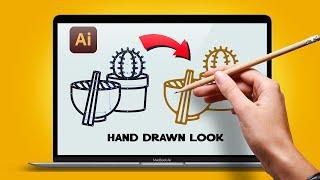 How to create a hand drawn look in Adobe Illustrator