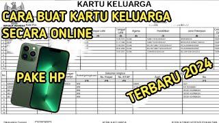 Cara Membuat kartu keluarga Secara online terbaru 2024