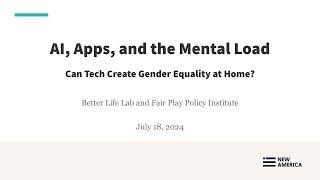AI Apps and the Mental Load Can Tech Create Gender Equality at Home?