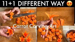 Step by Step Carrot Decoration  ideas My 11+1 Carrot Carving Art for Beginners with Carrot Butterfly