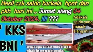 Cek saldo pkh bpnt Jumat siang 04 Oktober 2024