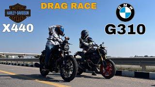 HARLEY DAVIDSON X440 VS BMW G310  RACE TILL THEIR POTENTIAL 