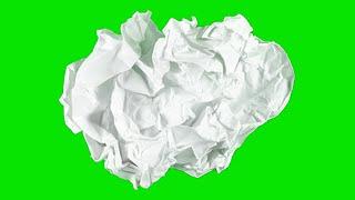 Stop Motion Paper Ball Green Screen Chromakey