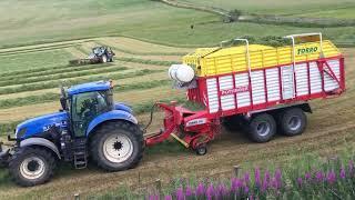 Pottinger Torro 5100 Silage Wagon and New Holland T7.250