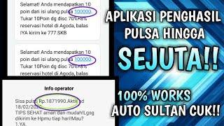 APLIKASI PENGHASIL PULSA HINGGA SEJUTA  - 100% WORKS TONTON DENGAN TELITI AGAR BERHASIL