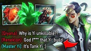 I Broke Master Yi with this 6000 HP Tank Build AND IT TILTS THE ENEMY TEAM