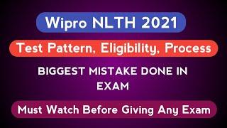 Wipro NLTH 2021  Test Pattern & Eligibility  Interview Gone Wrong  The Coding Bytes