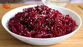 Korean-style beets. Tasty for a penny 