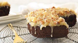 German Chocolate Cake for Two  Small Batch