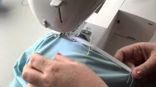 Sewing Elastic to Legs of a Leotard Using a Sewing Machine