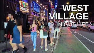 NEW YORK CITY Walking Tour 4K - WEST VILLAGE Night Life