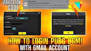 How to login Pubg With Gmail In IPhone  Pubg Login With Gmail Account  Pubg Gmail Verification COD