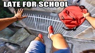 LATE FOR SCHOOL Extreme Parkour POV