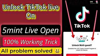 unlock multi guest tiktok unlock multi-guest complete the live creator growth program to Unlock